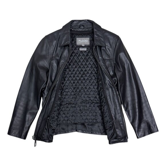 WILSONS LEATHER Lined Genuine Leather Bomber Winter Jacket Coat Womens Large - Picture 4 of 7